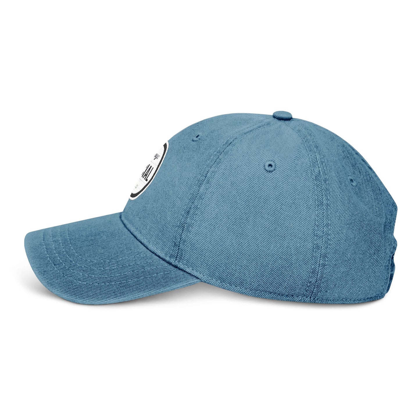 Embroidered Village Social Denim Hat - Stylish and Casual Social Cap for Everyday Wear