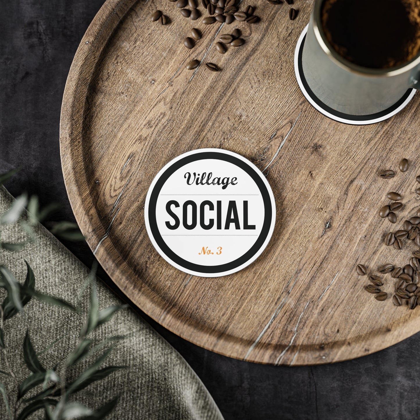 Coasters Village Social Logo Clean Set