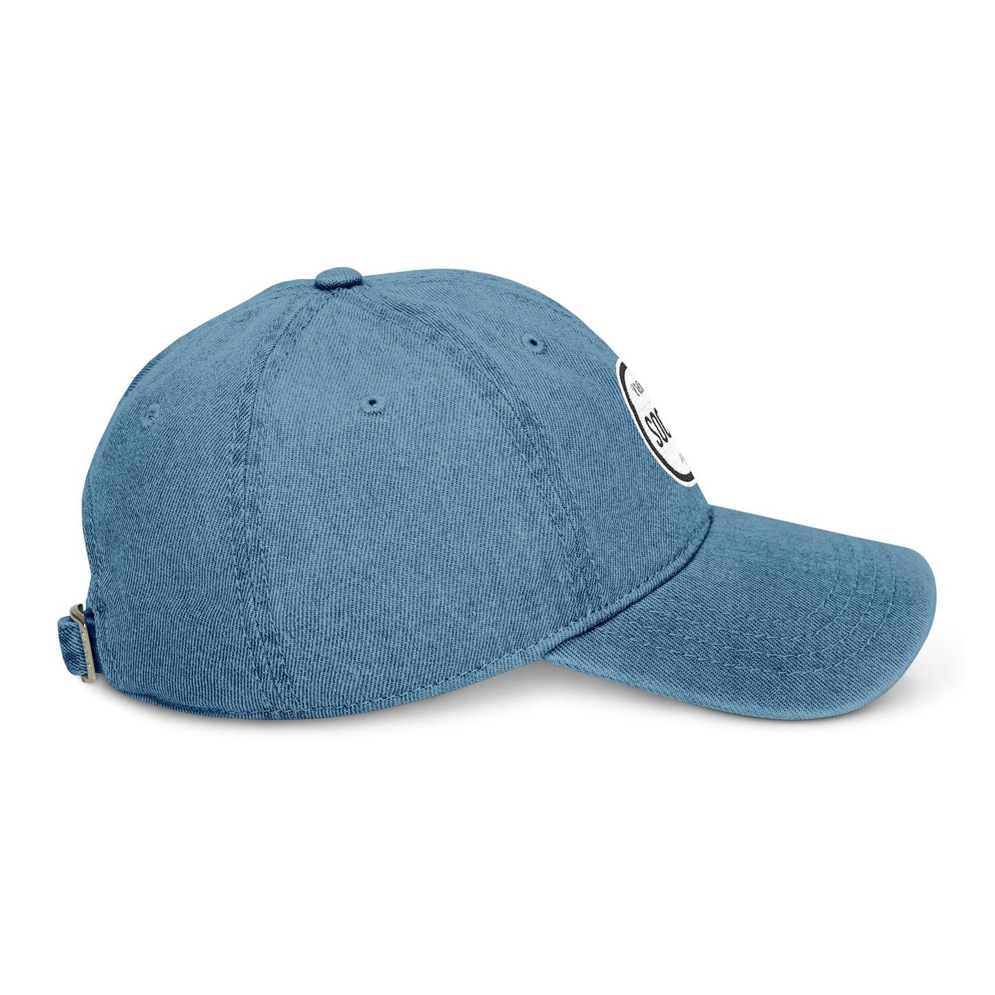 Embroidered Village Social Denim Hat - Stylish and Casual Social Cap for Everyday Wear