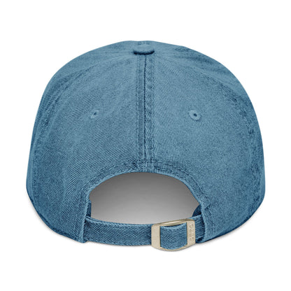 Embroidered Village Social Denim Hat - Stylish and Casual Social Cap for Everyday Wear