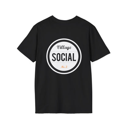 Village Social Unisex Softstyle T-Shirt | Casual Cotton Tee for Social Gatherings & Events