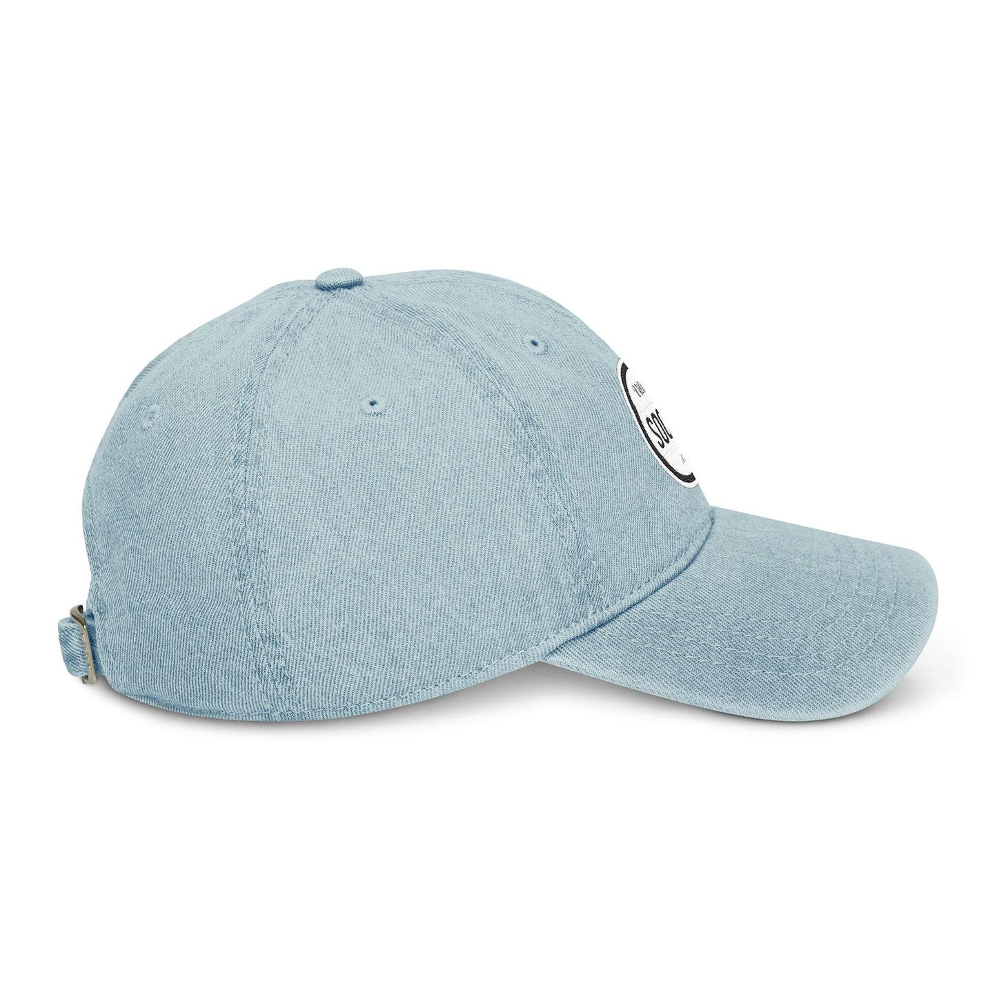 Embroidered Village Social Denim Hat - Stylish and Casual Social Cap for Everyday Wear