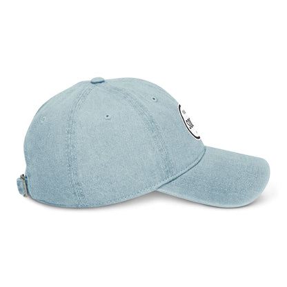 Embroidered Village Social Denim Hat - Stylish and Casual Social Cap for Everyday Wear