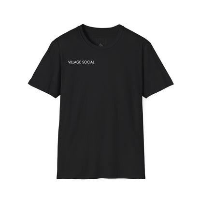 Village Social Unisex Softstyle T-Shirt | Casual Cotton Tee for Social Gatherings & Events