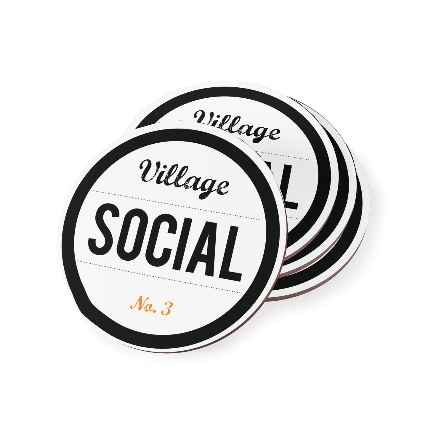 Coasters Village Social Logo Clean Set