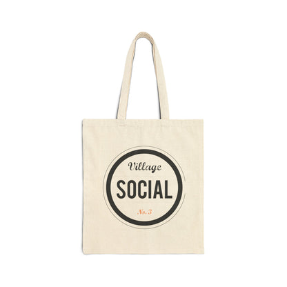Village Social Cotton Canvas Tote Bag - Eco-Friendly Shopping & Everyday Use
