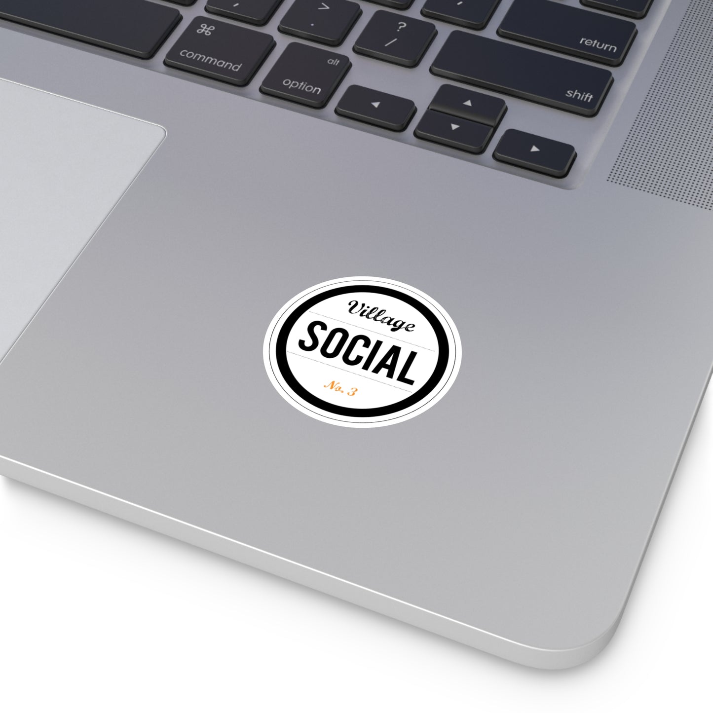 Village Social Round Stickers for Indoor & Outdoor Use | Fun Decor & Personalization