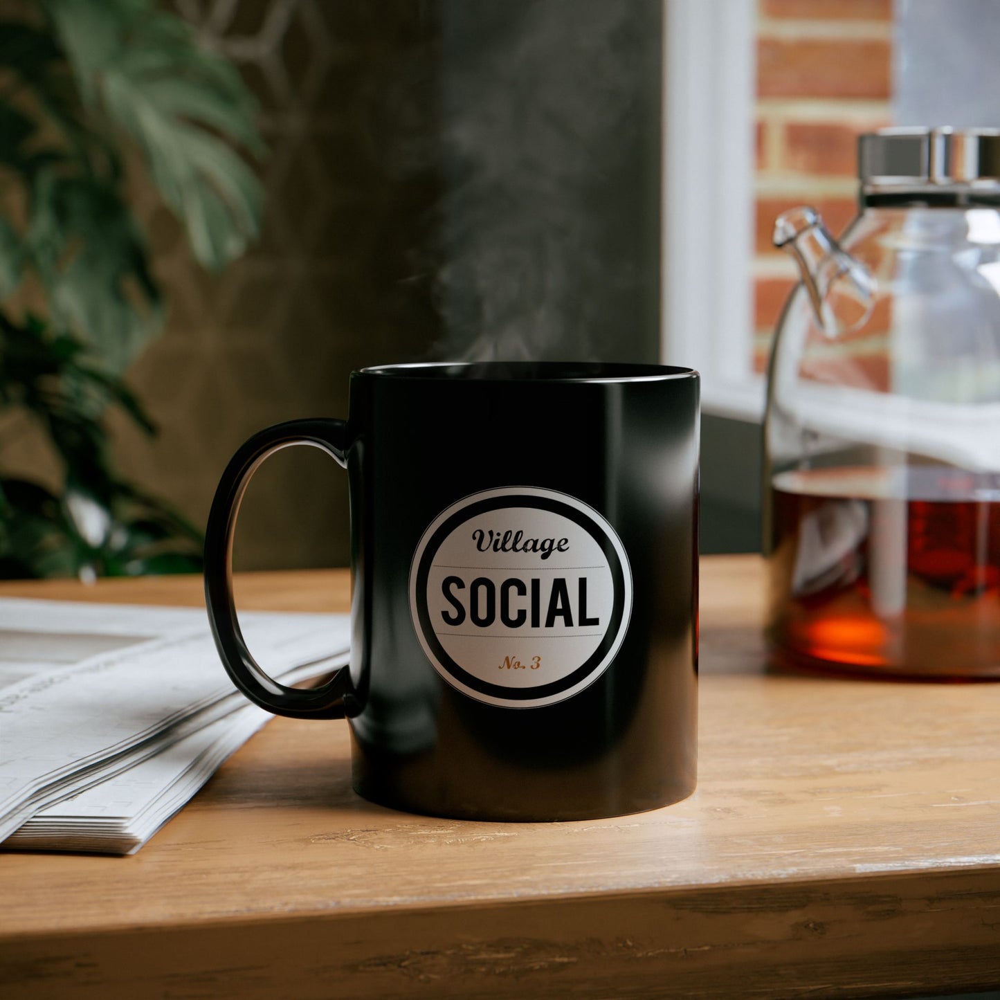 Mug - Village Socials Classic Logo Black Mug