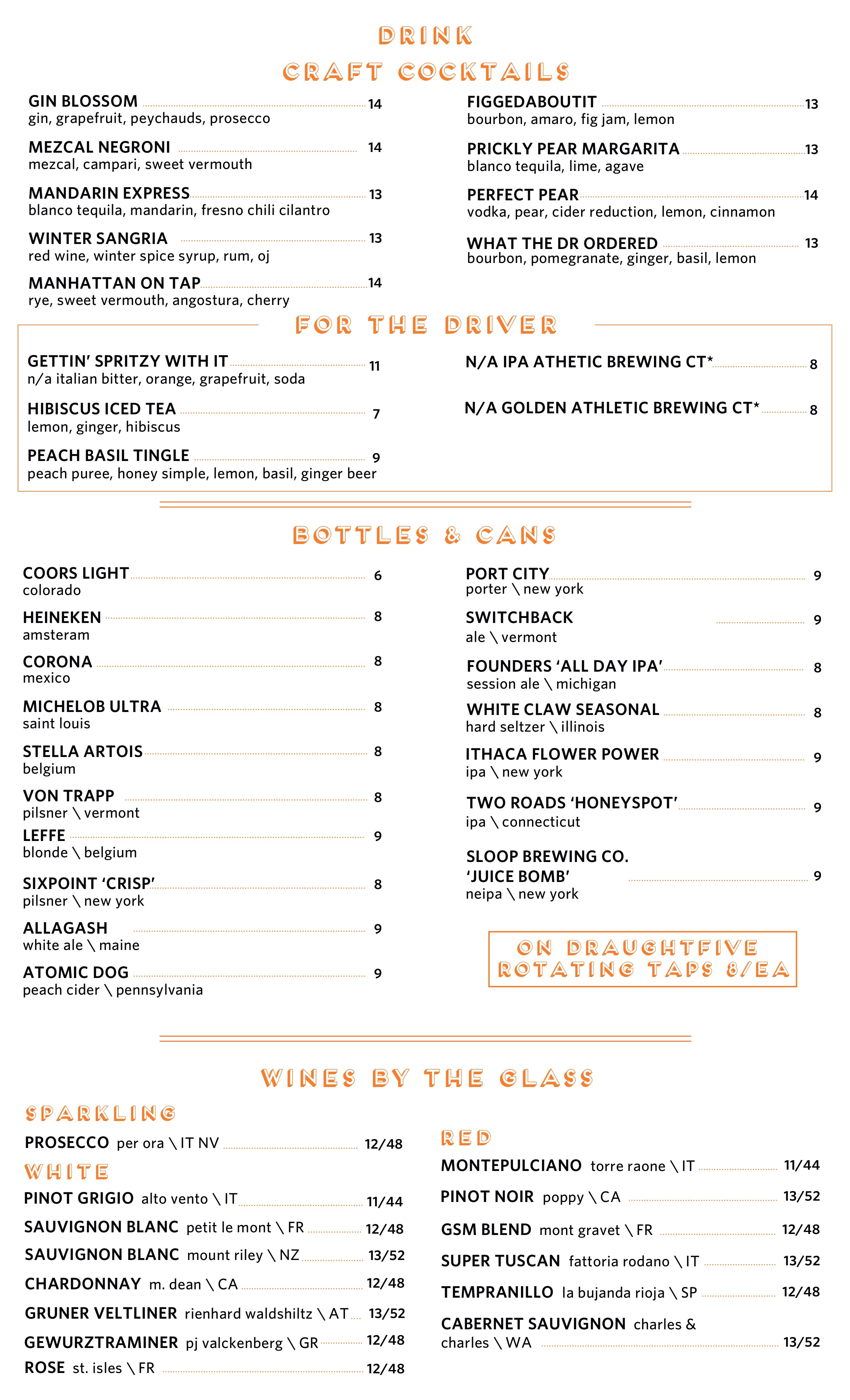 Rye (Menu) – Village Social Kitchen & Bar